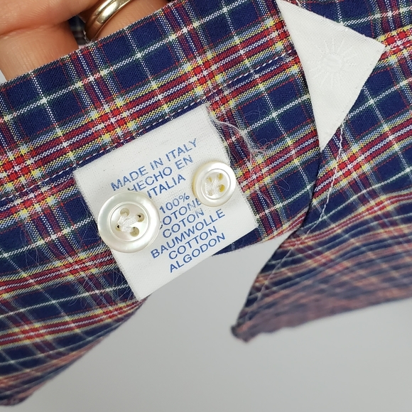 NWT GIANNETTO PORTOFINO | PLAOD DRESS BUTTON SHIRT - Picture 6 of 8